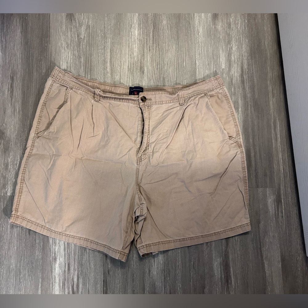 Saddlebred Tan Flat Front Men Shorts